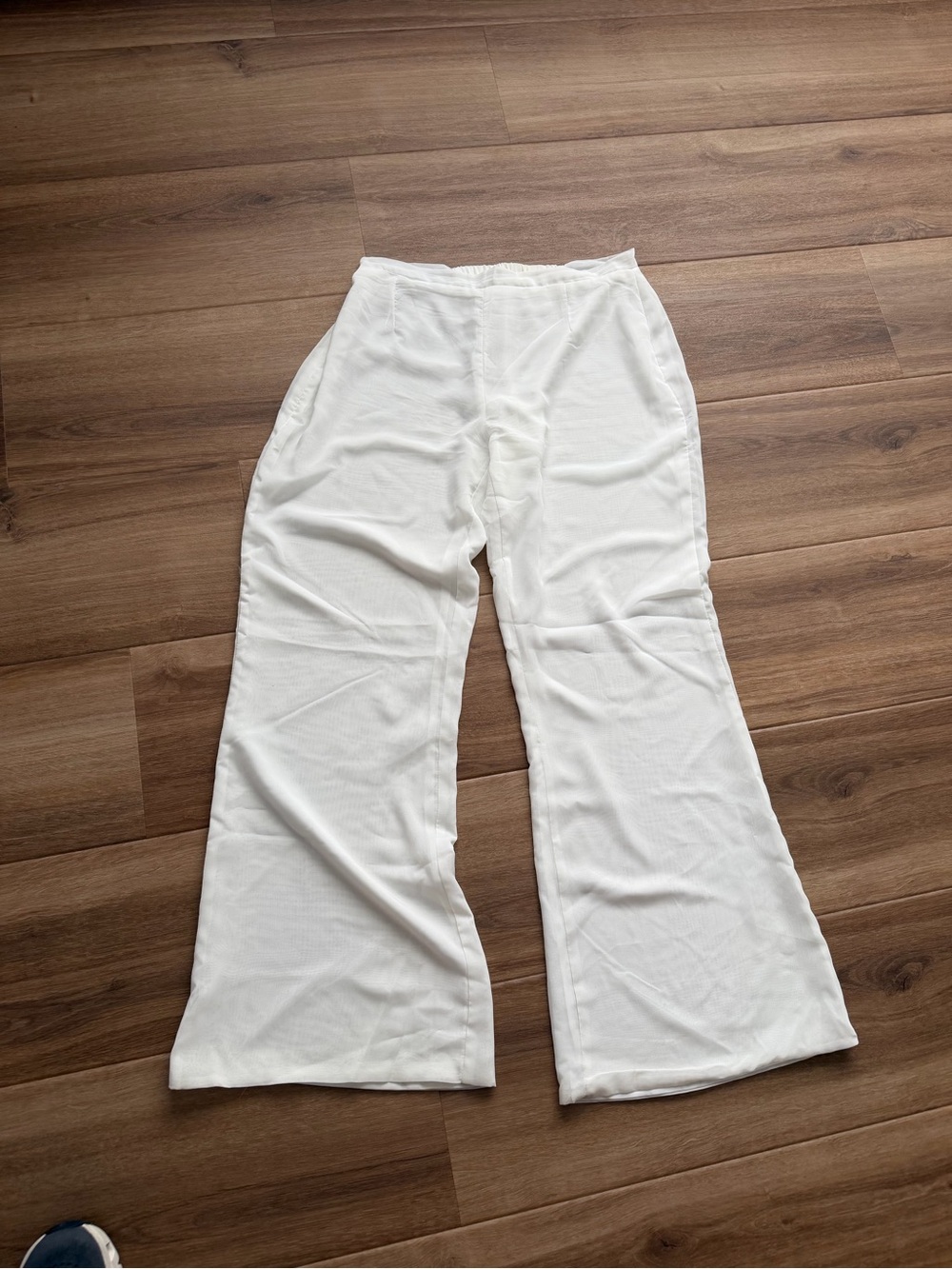 Source Unknown White Wide-Leg Women's Pants
